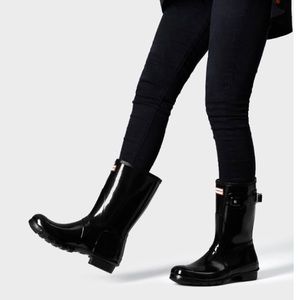 Hunter Boots: Short Gloss Rain Boots